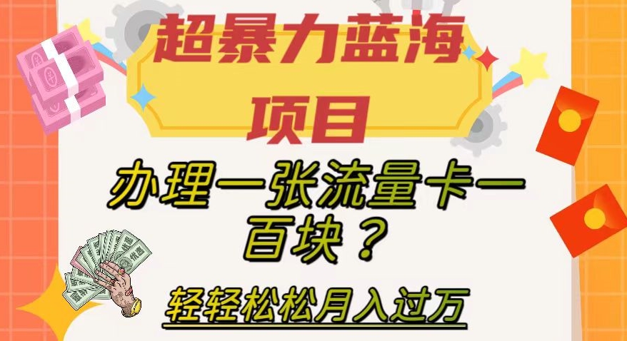 手机流量卡推广项目，暴力玩法，人人可做轻松月入3w+！-启云分享